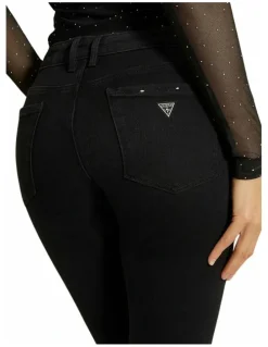 Guess Annette Skinny Mid Rise Jeans in Carrie Black