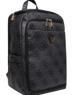 Guess Berta U-Zip Backpack in Black Logo