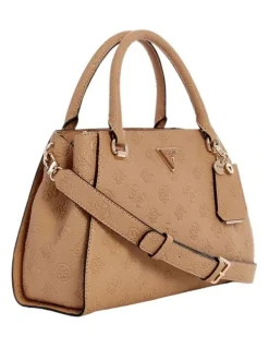 Guess Cresidia Luxury Satchel Bag in Beige