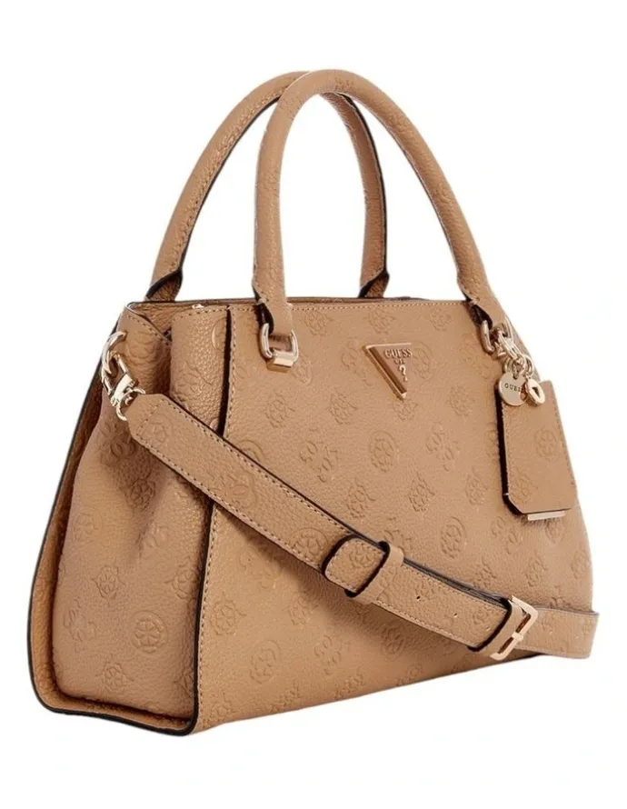 Guess Cresidia Luxury Satchel Bag in Beige