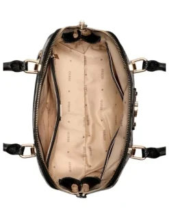 Guess Dita Dome Satchel Bag in Black