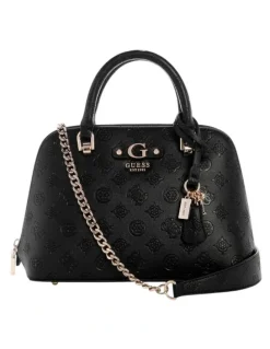 Guess Dita Dome Satchel Bag in Black