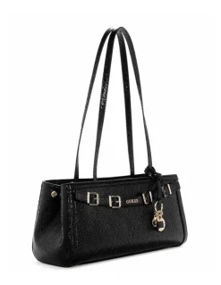 Guess Dovie Girlfriend Shoulder Satchel Bag in Black