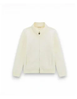 Guess Full Zip Jacket in White Jacquard