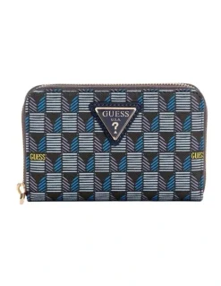 Guess G Wave Medium Wallet in Blue Logo