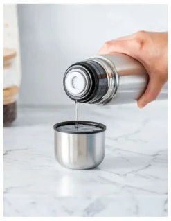HACIENDA Stainless Steel Vacuum Flask Insulated Drink Container 1L in Silver