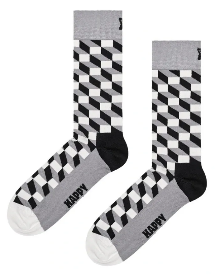 Happy Socks 4Pk Classic Sock Gift Set In Black/white