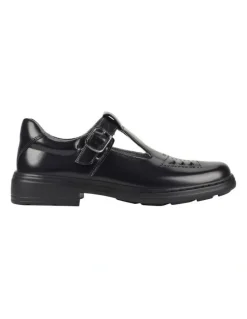 Harrison Link School Shoe in Black