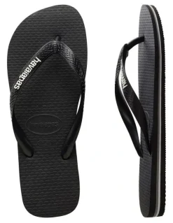 Havaianas Rubber Logo Thongs in Black