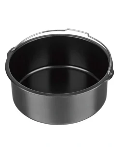 Healthy Choice Air Fryer Accessories 8 Inch Cake Tin Full Baking Set in Black