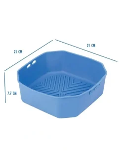HEALTHY CHOICE Air Fryer BPA-Free Multi-Purpose Silicone Liners Pack Of 2 in Blue