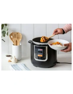 HEALTHY CHOICE Ceramic Coated PFAS Free Automatic Pressure Cooker 6L in Black