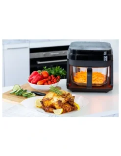 Healthy Choice Glass Digital Air Fryer Oven 6.5L in Black