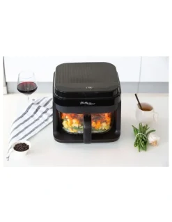 Healthy Choice Glass Digital Air Fryer Oven 6.5L in Black