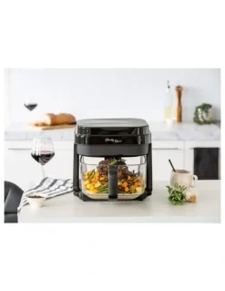Healthy Choice Glass Digital Air Fryer Oven 6.5L in Black