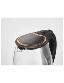 Healthy Choice Glass Kettle with 360 Degrees Rotational Base 1.8 L in Black