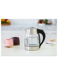 HEALTHY CHOICE Glass Kettle With 360 Degrees Rotational Base 1.7L in Silver