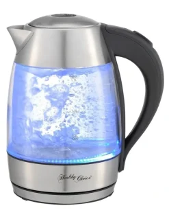 HEALTHY CHOICE Glass Kettle With 360 Degrees Rotational Base 1.7L in Silver
