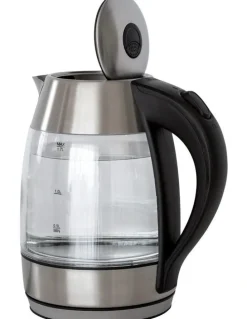 HEALTHY CHOICE Glass Kettle With 360 Degrees Rotational Base 1.7L in Silver