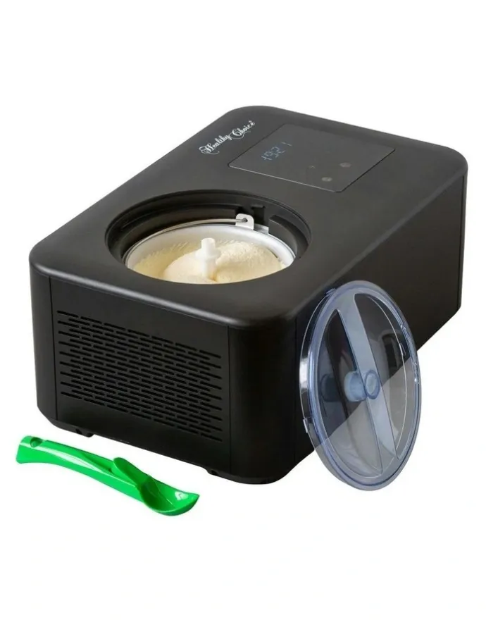 HEALTHY CHOICE Ice Cream Maker with a Built-In Compressor 1.5 L in Black
