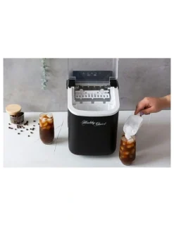 HEALTHY CHOICE Ice Maker - Ready In 8 Minutes, Up To 12Kg Every 24 Hours in Black