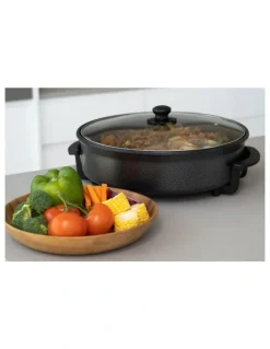 Healthy Choice Non-Stick Electric Fry Pan 38cm in Dark Grey