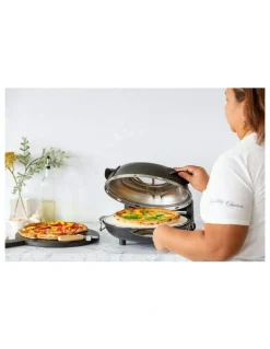 Healthy Choice Pizza Oven With Thermal Control 12-inch in Black