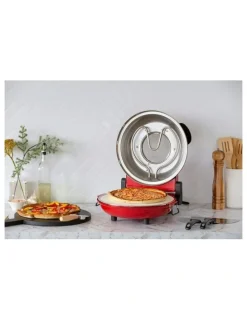 HEALTHY CHOICE Pizza Oven With Thermal Control 12-inch in Red