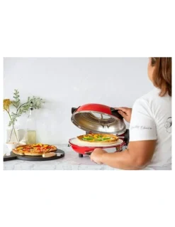 HEALTHY CHOICE Pizza Oven With Thermal Control 12-inch in Red