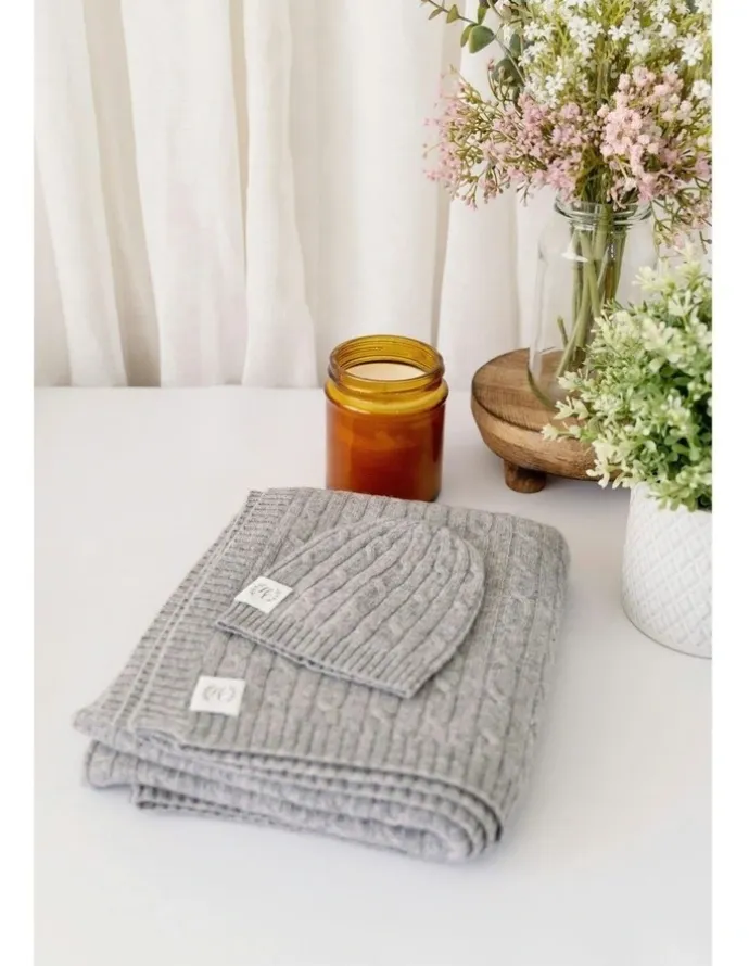 Heirloom Cashmere Baby Gift Box in Grey