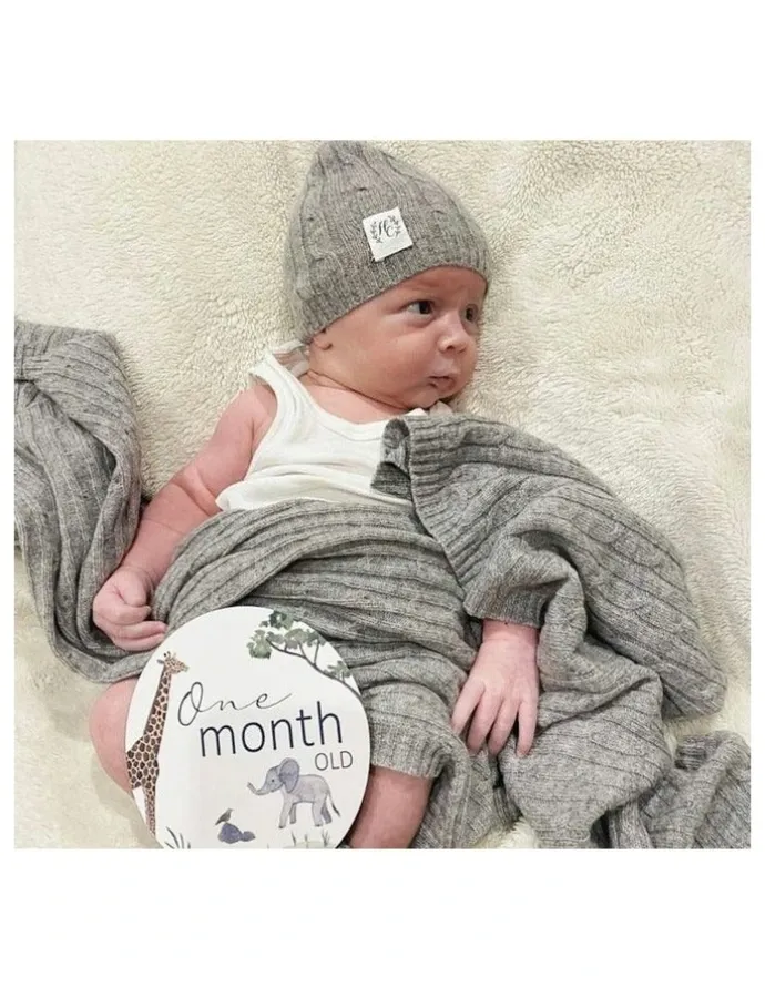 Heirloom Cashmere Baby Gift Box in Grey