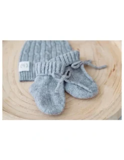 Heirloom Cashmere Cashmere Baby Booties in Grey
