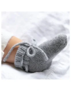 Heirloom Cashmere Cashmere Baby Booties in Grey