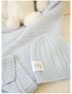 Heirloom Cashmere Cashmere Gift Box in Baby Blue