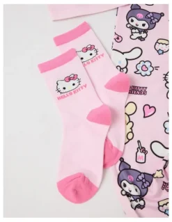 Hello Kitty Hello Kitty & Friends Cosy Knit Pyjama With Socks in Pink