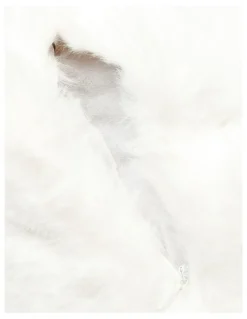 Heritage Amelie Faux Fur Cushion in Creme