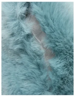 Heritage Amelie Faux Fur Cushion in Duck Egg