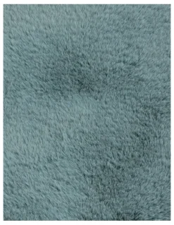 Heritage Amelie Faux Fur Throw in Duck Egg