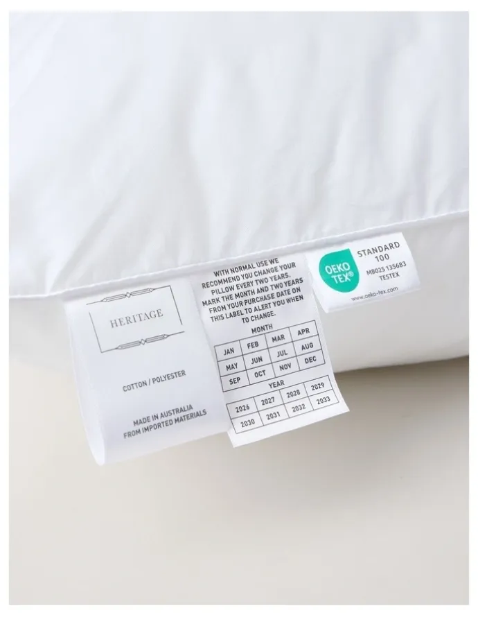 Heritage Anti Allergy Pillow in White