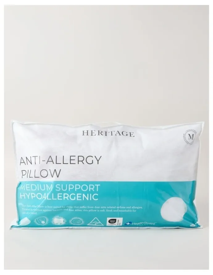 Heritage Anti Allergy Pillow in White