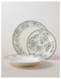 Heritage Aster 12pc Dinner Set in Green Toile