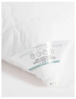 Heritage Australian Cotton Quilted Pillow Protector