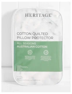 Heritage Australian Cotton Quilted Pillow Protector