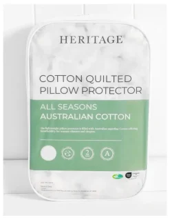 Heritage Australian Cotton Quilted Pillow Protector