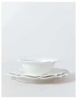 Heritage Bella Scalloped 12pc Dinner Set in White