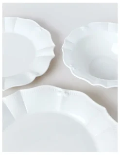 Heritage Bella Scalloped 12pc Dinner Set in White