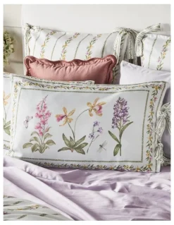 Heritage Botanical Cotton Sateen Quilt Cover Set in Green