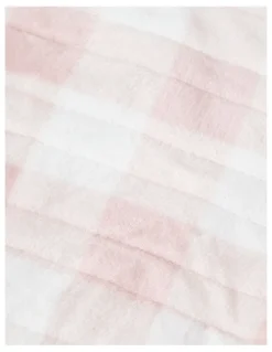 Heritage Check Heated Throw in Pink