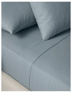 Heritage Cotton Flannelette Sheet Set in Blue