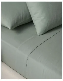 Heritage Cotton Flannelette Sheet Set in Sage